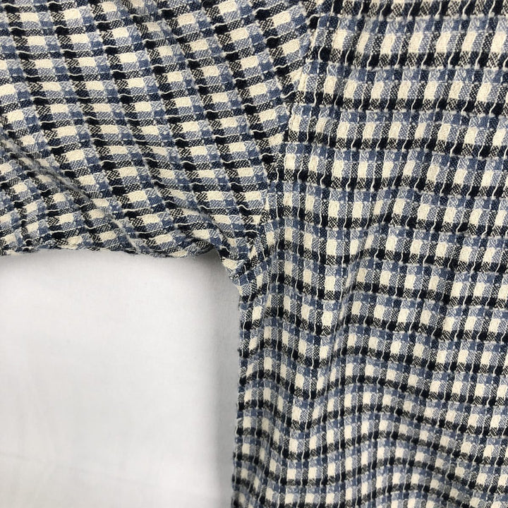 90'S Ocean Pacific Short-Sleeve Open-Collar Cotton Shirt, Boxy Shirt, Men's Size L (Equivalent), Vintage cotton blue type Vintage Second Hand