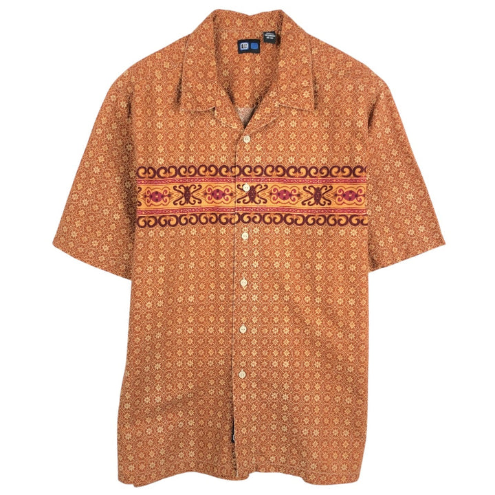 90s-00'S Levi's L2 all-over print short-sleeved open-collar cotton shirt, men's size L equivalent, vintage. cotton orange type Vintage Second Hand