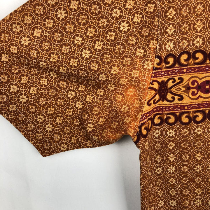 90s-00'S Levi's L2 all-over print short-sleeved open-collar cotton shirt, men's size L equivalent, vintage. cotton orange type Vintage Second Hand