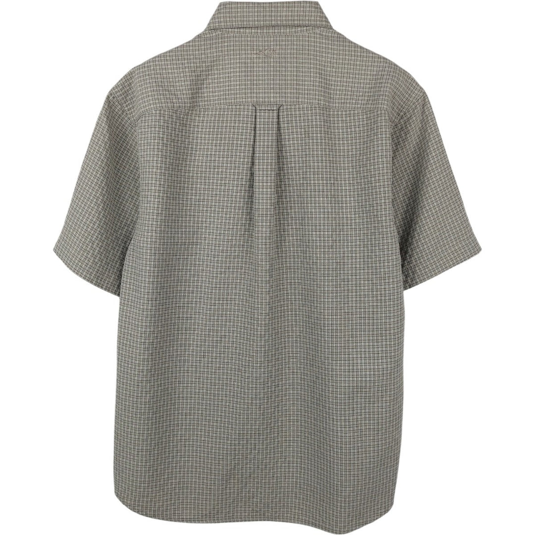 Columbia short-sleeved check shirt, men's size S. Modal green type Vintage Second Hand
