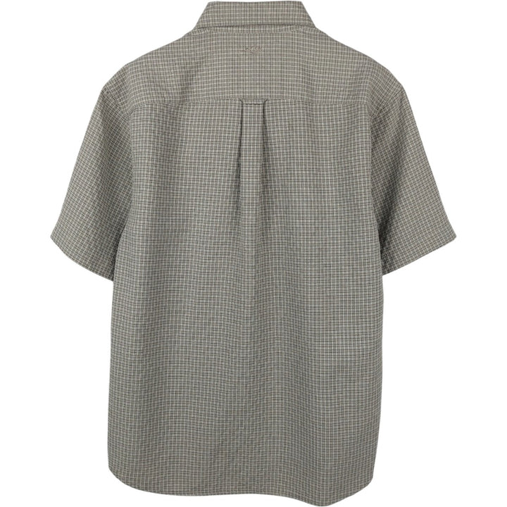 Columbia short-sleeved check shirt, men's size S. Modal green type Vintage Second Hand