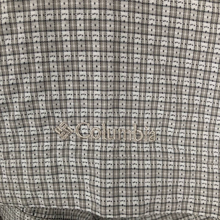 Columbia short-sleeved check shirt, men's size S. Modal green type Vintage Second Hand