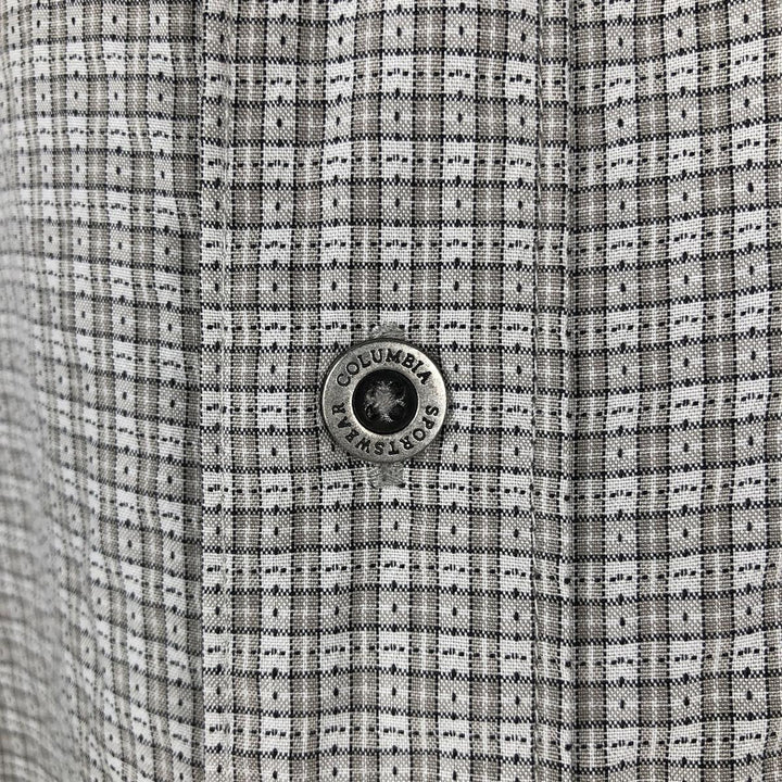 Columbia short-sleeved check shirt, men's size S. Modal green type Vintage Second Hand