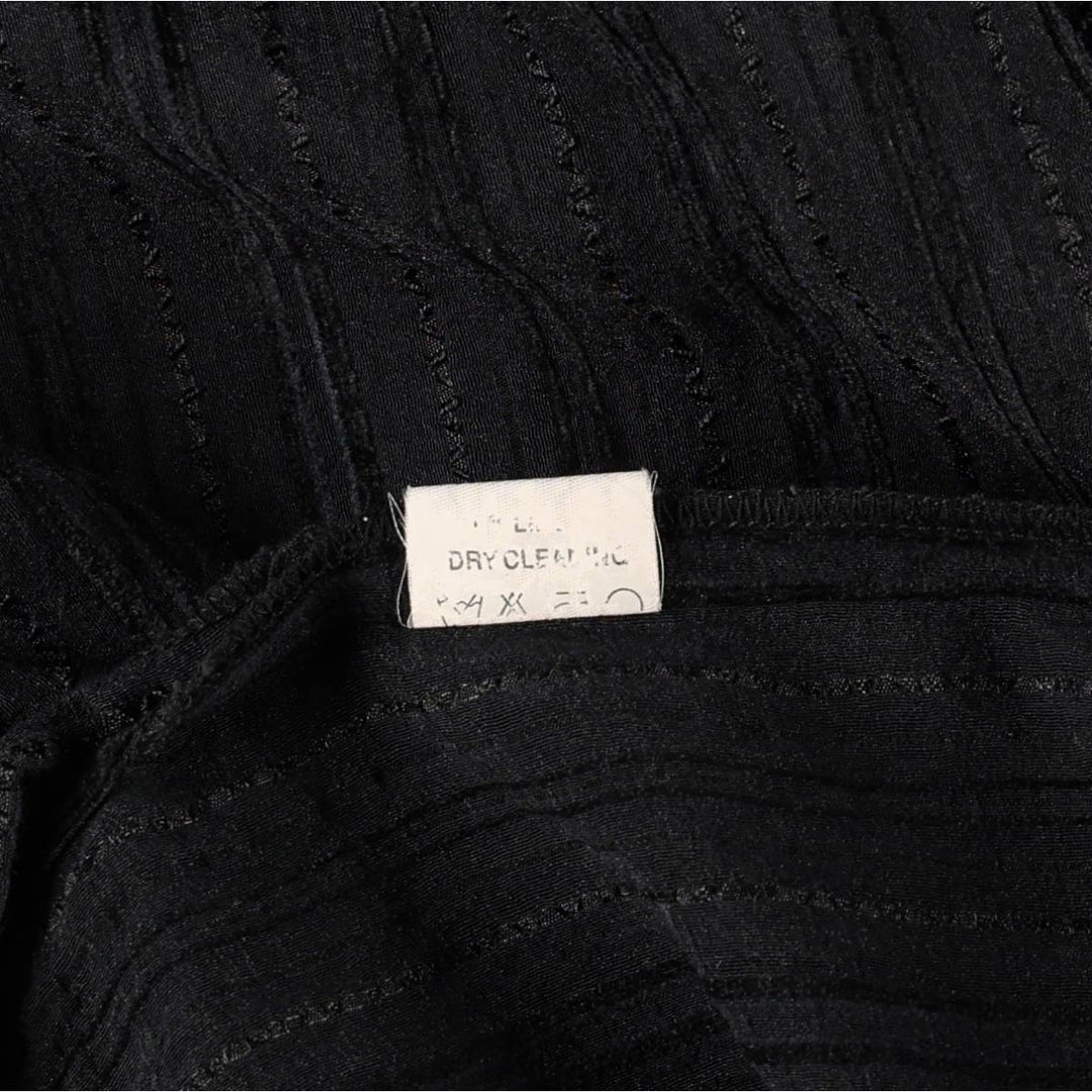 MALTOS Stripe Pattern Open Collar Short Sleeve See-Through Shirt Box Shirt Men's XL Equivalent unclear black type Vintage Second Hand