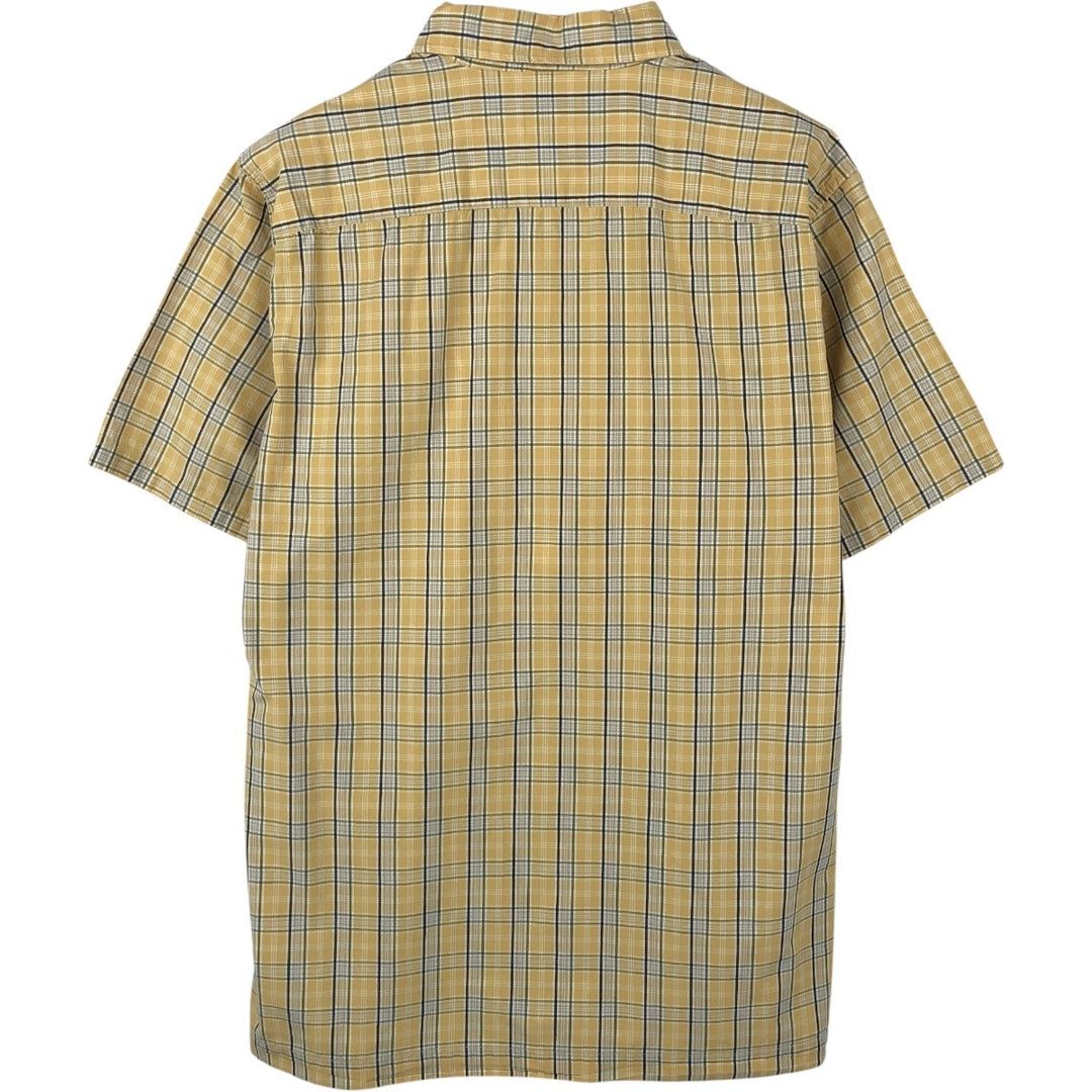 90s-00'S GAP (Old GAP) Short-Sleeve Cotton Check Shirt, Men's Size M (Equivalent), Vintage cotton yellow type Vintage Second Hand