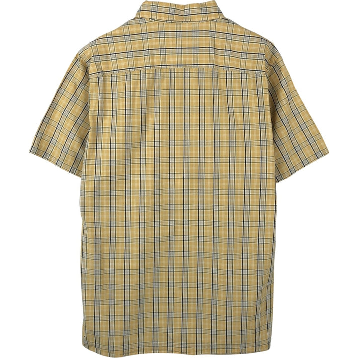 90s-00'S GAP (Old GAP) Short-Sleeve Cotton Check Shirt, Men's Size M (Equivalent), Vintage cotton yellow type Vintage Second Hand