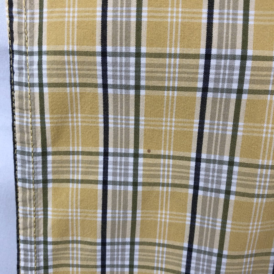 90s-00'S GAP (Old GAP) Short-Sleeve Cotton Check Shirt, Men's Size M (Equivalent), Vintage cotton yellow type Vintage Second Hand