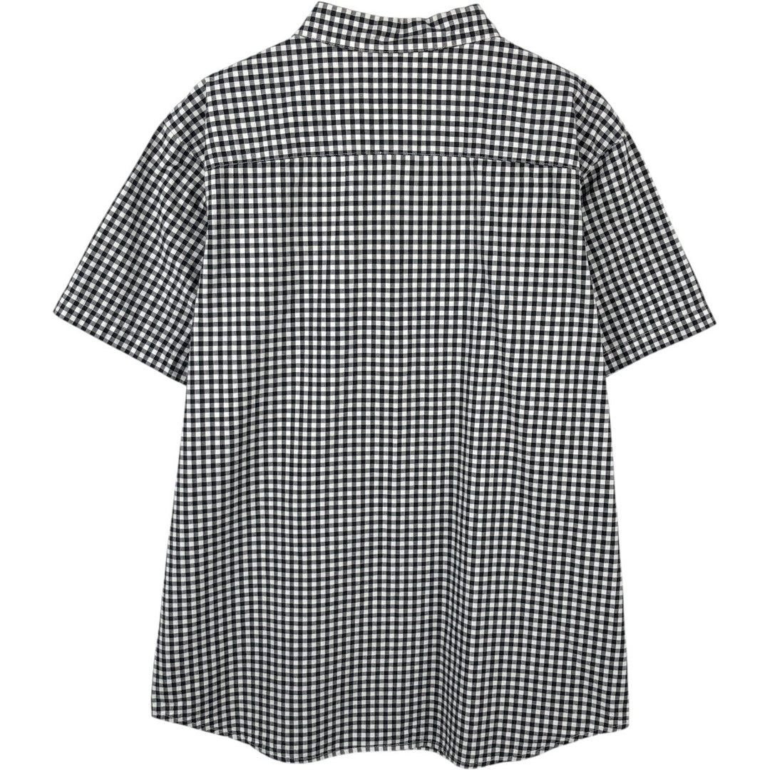 Columbia Regular Fit Buffalo Check Short-Sleeve Button-Down Check Shirt (Men's XL equivalent) unclear black type Vintage Second Hand