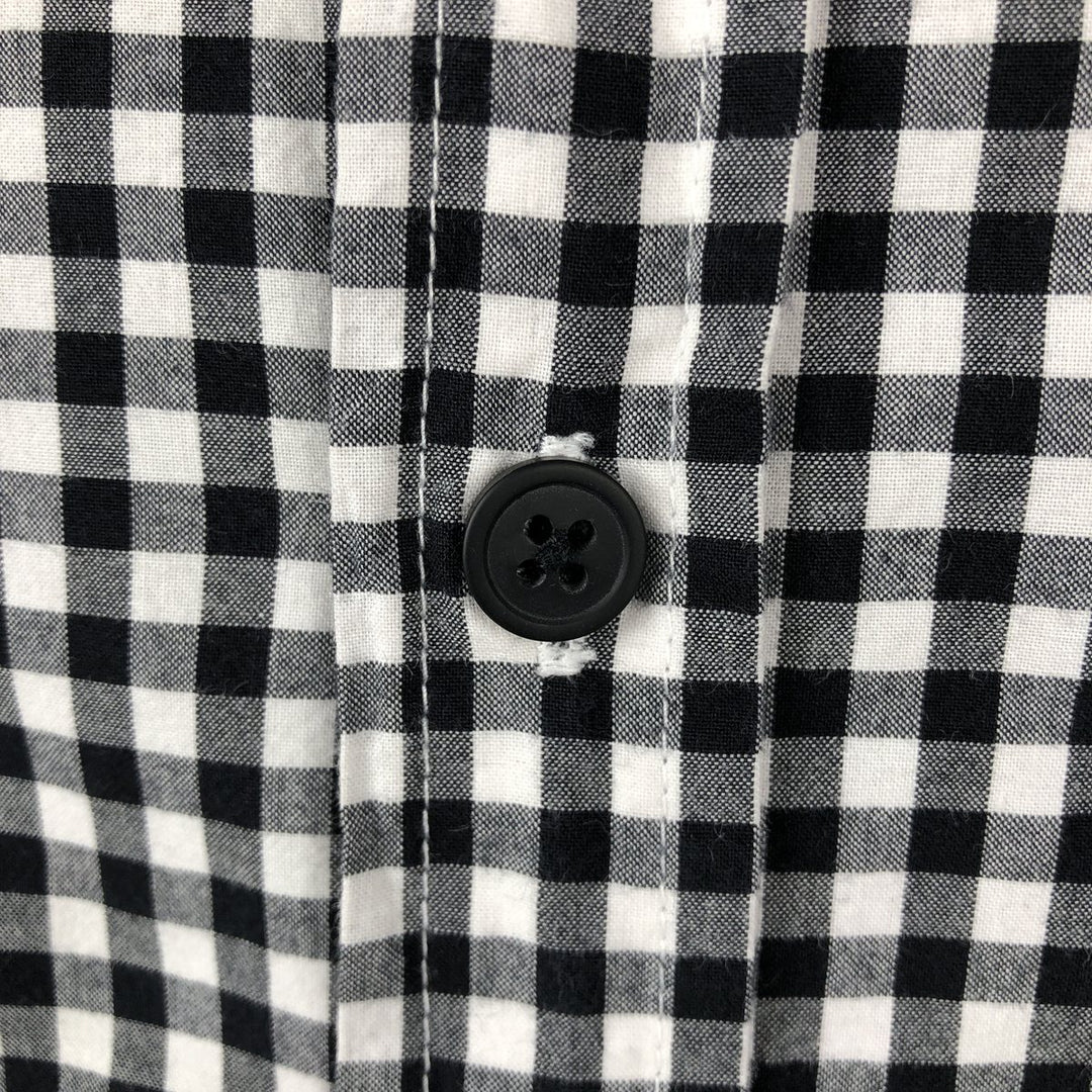 Columbia Regular Fit Buffalo Check Short-Sleeve Button-Down Check Shirt (Men's XL equivalent) unclear black type Vintage Second Hand
