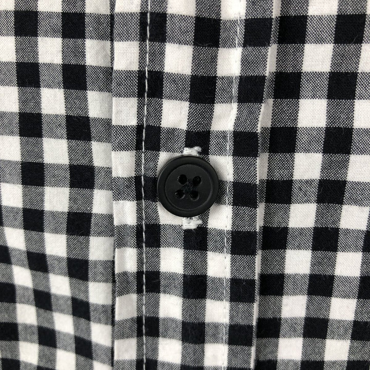 Columbia Regular Fit Buffalo Check Short-Sleeve Button-Down Check Shirt (Men's XL equivalent) unclear black type Vintage Second Hand