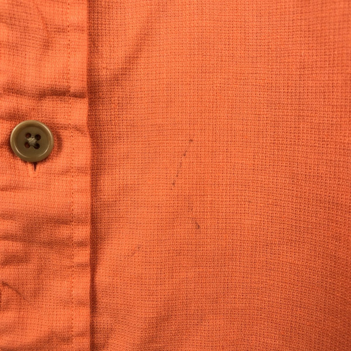 Ralph Lauren POLO by Ralph Lauren Short-Sleeve Linen x Cotton Shirt, Men's Size L (approx.) linen orange type Vintage Second Hand