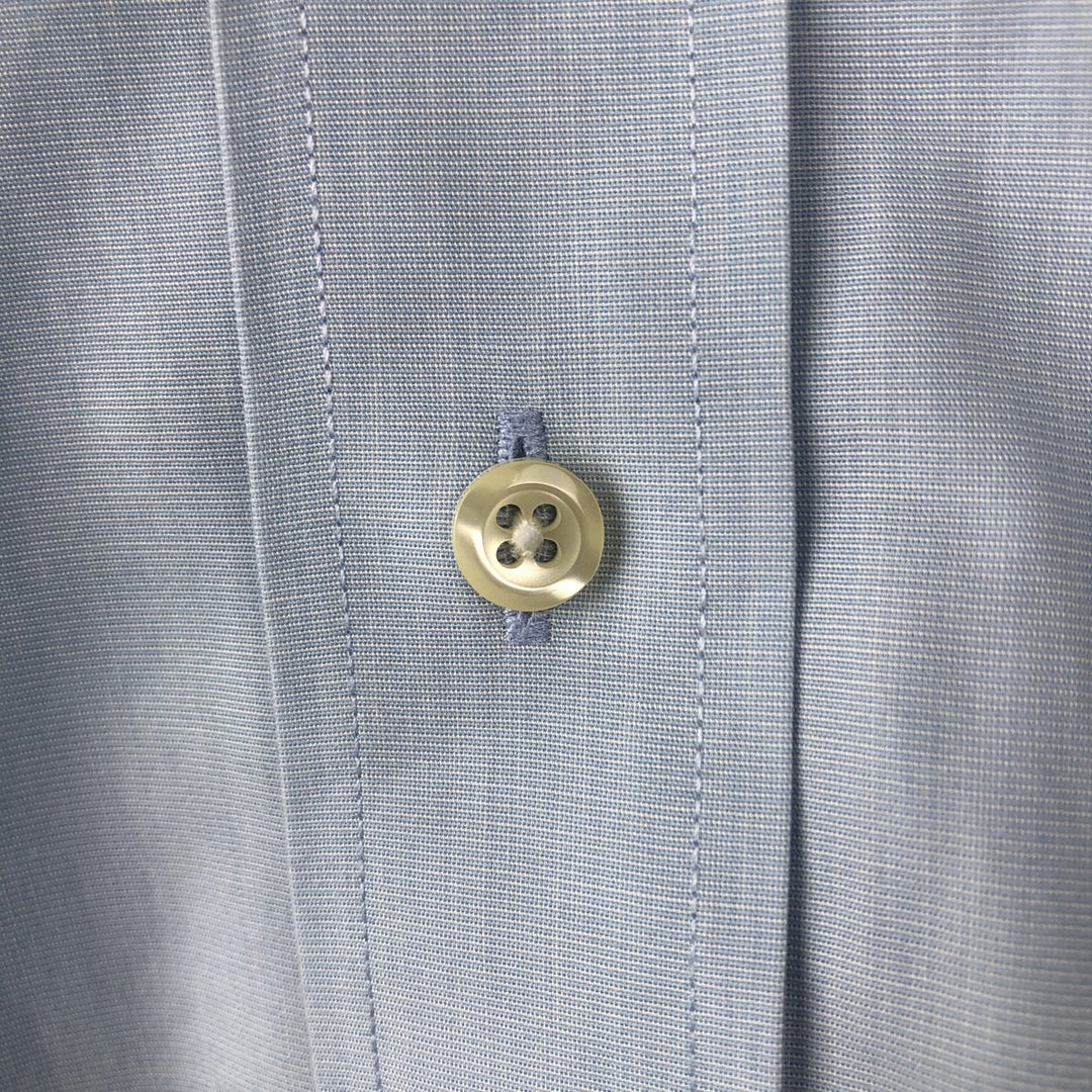 Brooks Brothers 346 Regular Fit Short-Sleeve Cotton Shirt (Men's Size L equivalent) cotton Blue type light blue Vintage Second Hand