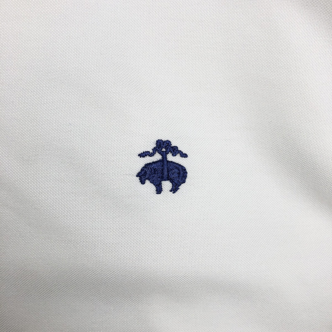 Brooks Brothers 1818 REGENT Short-Sleeve Button-Down Shirt, Men's Size S (approx.) cotton white type Vintage Second Hand