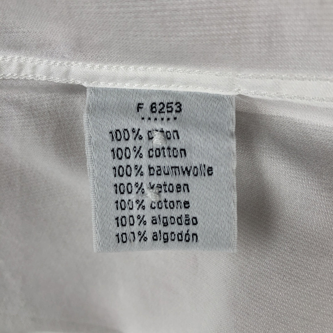 Lacoste Regular Fit Short-Sleeve Button-Down Shirt, Men's Size M (approx.) cotton white type Vintage Second Hand
