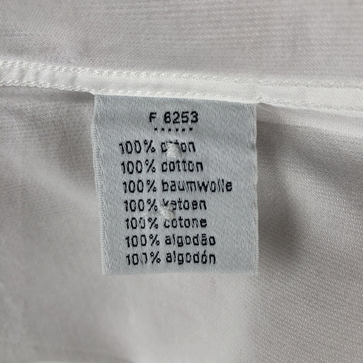 Lacoste Regular Fit Short-Sleeve Button-Down Shirt, Men's Size M (approx.) cotton white type Vintage Second Hand