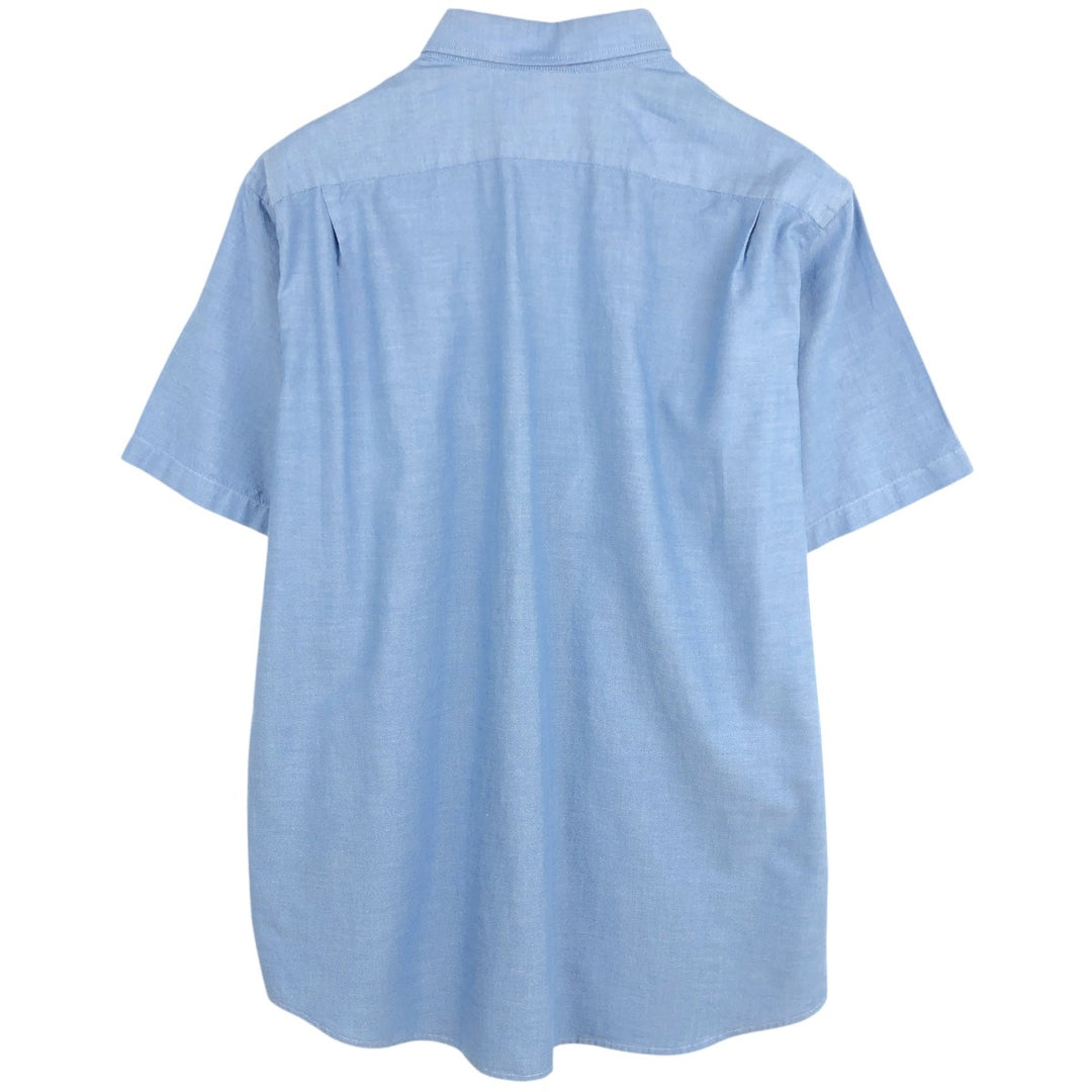 Lacoste short-sleeved button-down shirt, size 42 (equivalent to men's XL). cotton blue type Vintage Second Hand