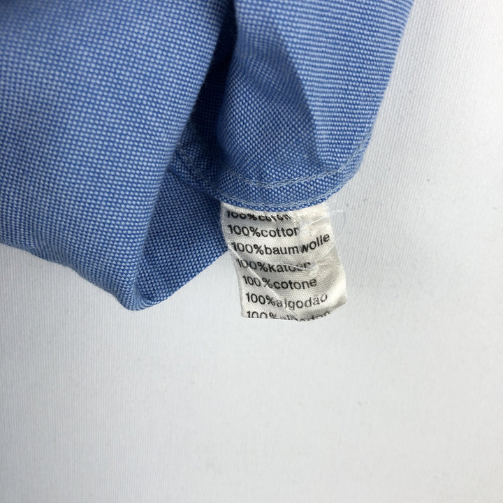 Lacoste short-sleeved button-down shirt, size 42 (equivalent to men's XL). cotton blue type Vintage Second Hand
