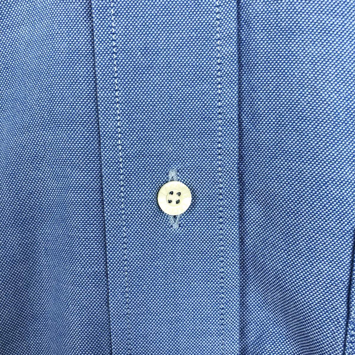 Lacoste short-sleeved button-down shirt, size 42 (equivalent to men's XL). cotton blue type Vintage Second Hand