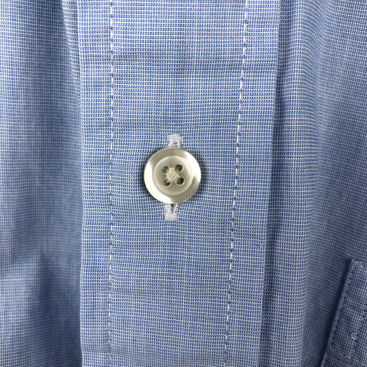 Brooks Brothers 1818 REGENT Short-Sleeve Button-Down Shirt, Men's Size L (approx.) cotton blue type Vintage Second Hand
