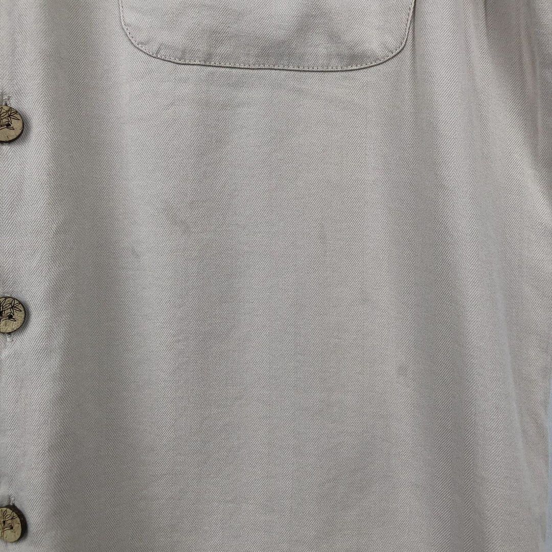 Pendleton BAMBOO SHIRT Short-Sleeve Open Collar Cotton Shirt Box Shirt Men's Size S (approx.) cotton Khaki type beige Vintage Second Hand