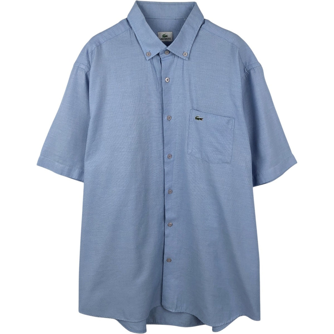 Lacoste LACOSTE short sleeve button down shirt men's XL size unclear blue type Vintage Second Hand
