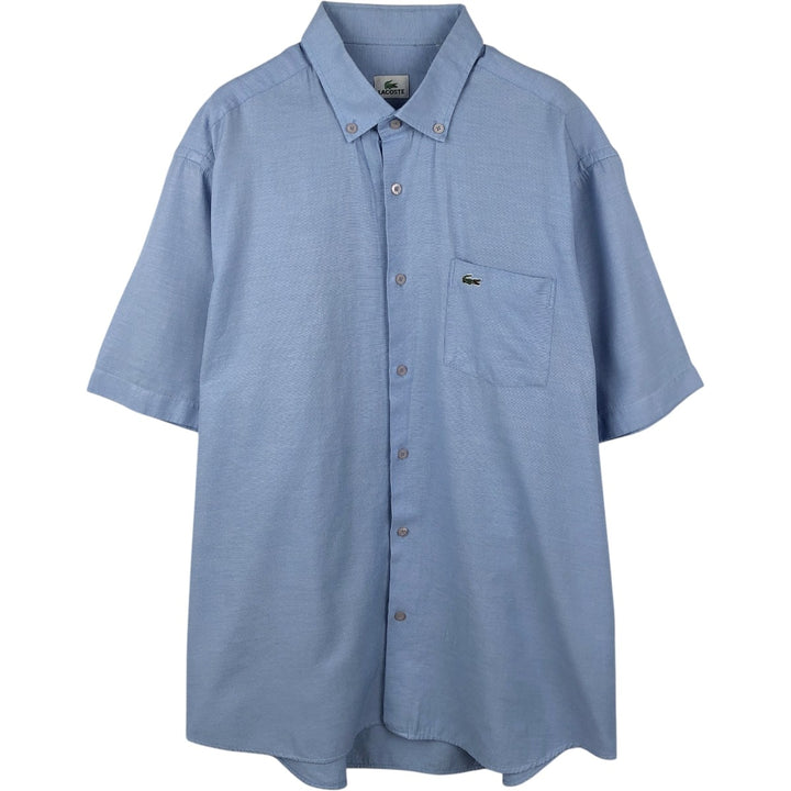 Lacoste LACOSTE short sleeve button down shirt men's XL size unclear blue type Vintage Second Hand