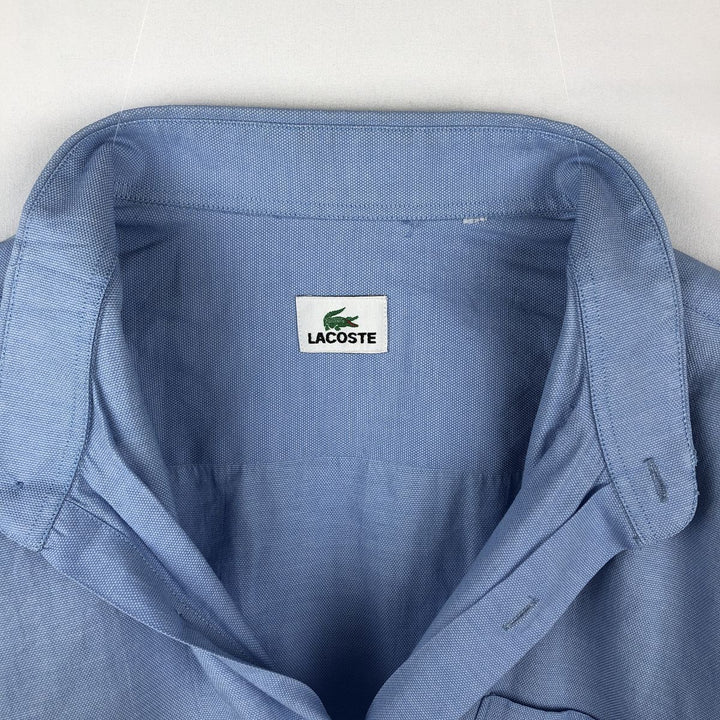 Lacoste LACOSTE short sleeve button down shirt men's XL size unclear blue type Vintage Second Hand