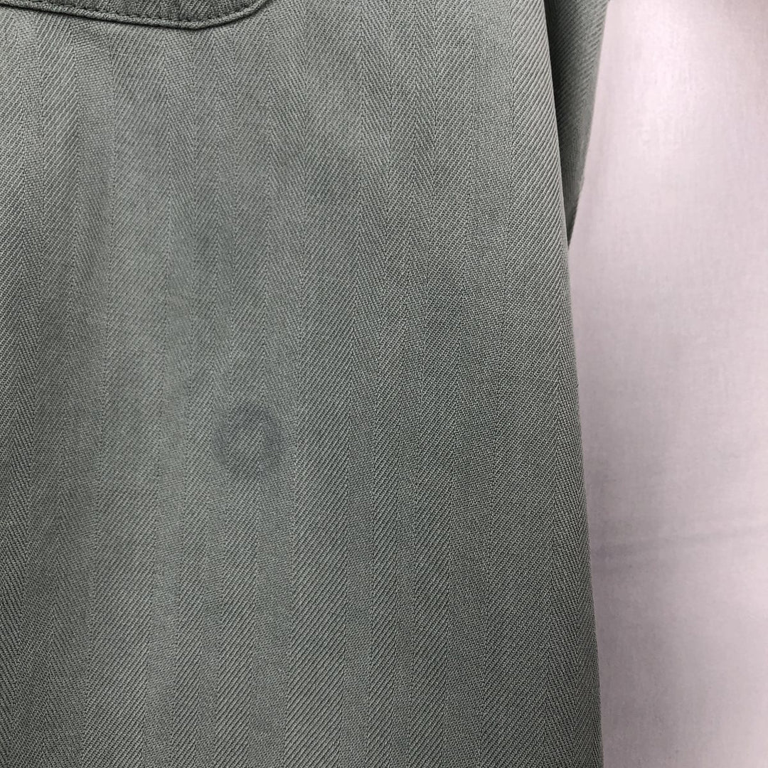 Orvis Signature Collection Short-Sleeve Open-Collar Silk Shirt, Boxy Fit, Men's Size M (approx.) silk Khaki type sage green Vintage Second Hand