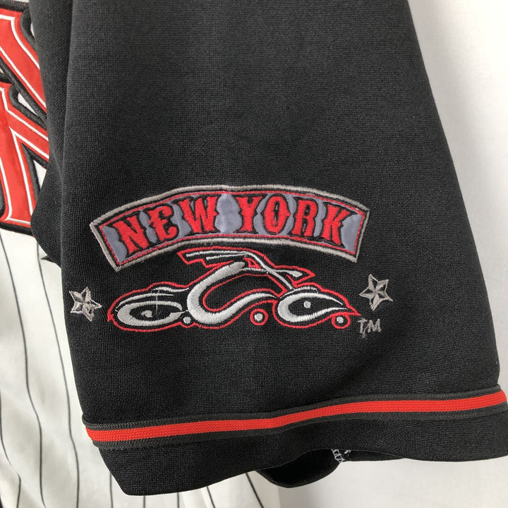 Orange County Choppers Stripe Pattern Game Shirt Baseball Shirt Men's Size L (approx.) unclear white type Vintage Second Hand