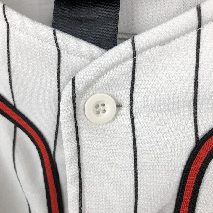 Orange County Choppers Stripe Pattern Game Shirt Baseball Shirt Men's Size L (approx.) unclear white type Vintage Second Hand