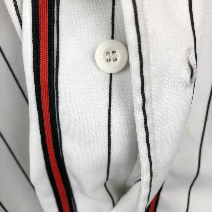 Orange County Choppers Stripe Pattern Game Shirt Baseball Shirt Men's Size L (approx.) unclear white type Vintage Second Hand