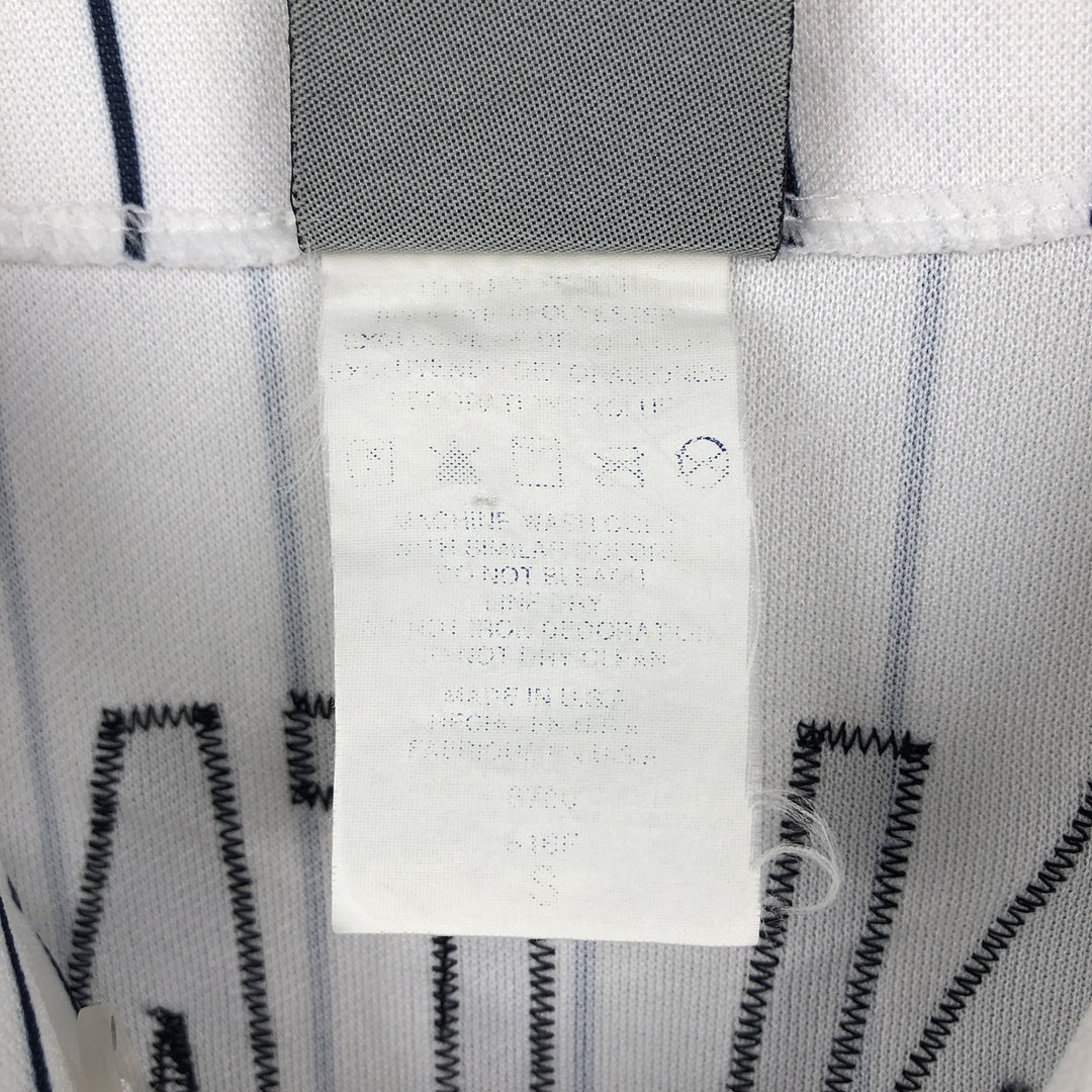 90'S Majestic MLB New York Yankees Stripe Pattern Game Shirt Baseball Shirt Made in USA Men's Size S (approx.) unclear white type Vintage Second Hand