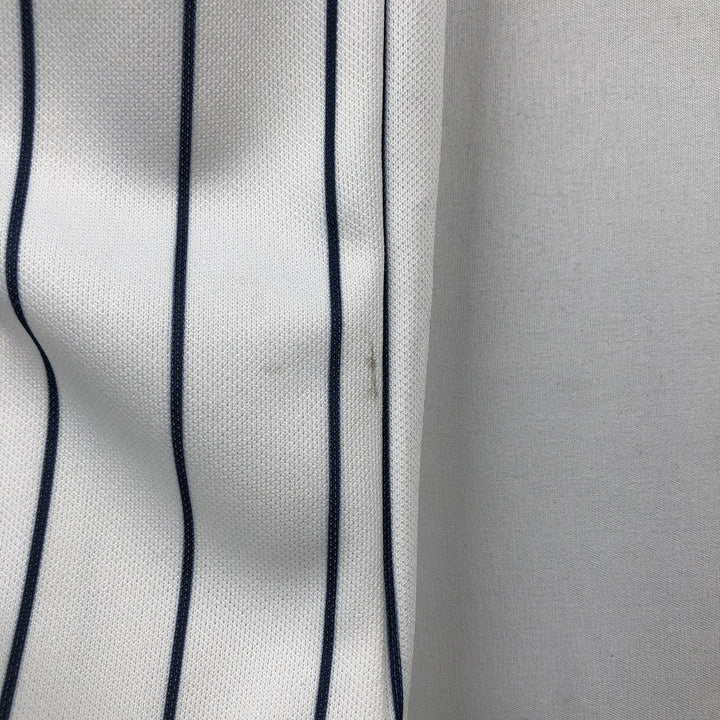 90'S Majestic MLB New York Yankees Stripe Pattern Game Shirt Baseball Shirt Made in USA Men's Size S (approx.) unclear white type Vintage Second Hand