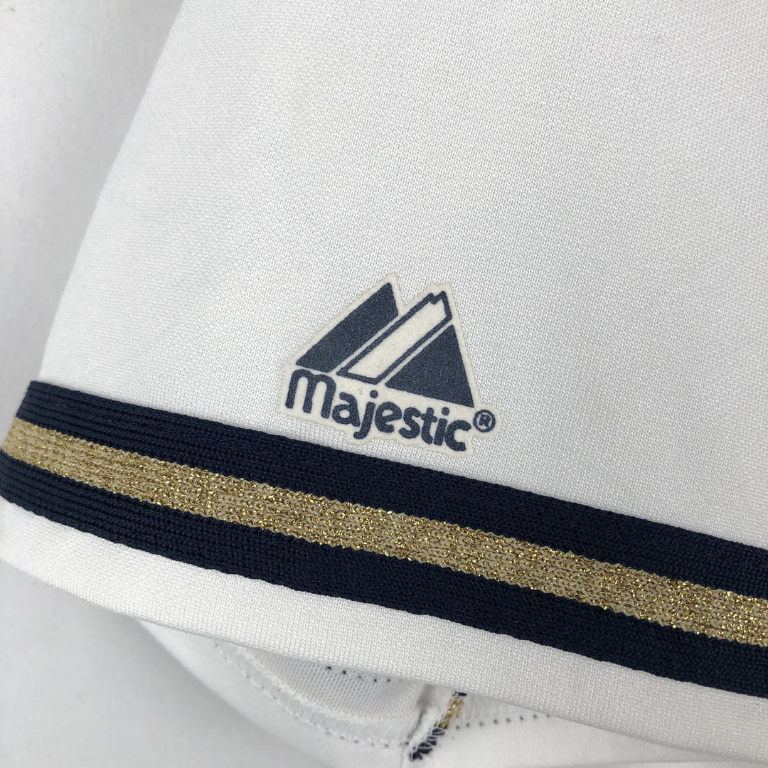 Majestic MLB Milwaukee Brewers Game Shirt Baseball Shirt Men's Size M unclear white type Vintage Second Hand