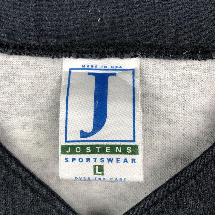90'S Jostens Sportswear NHL Pittsburgh Penguins Hockey Game Shirt / Baseball Shirt, Made in USA, Men's Size L (approx.) cotton gray type Vintage Second Hand