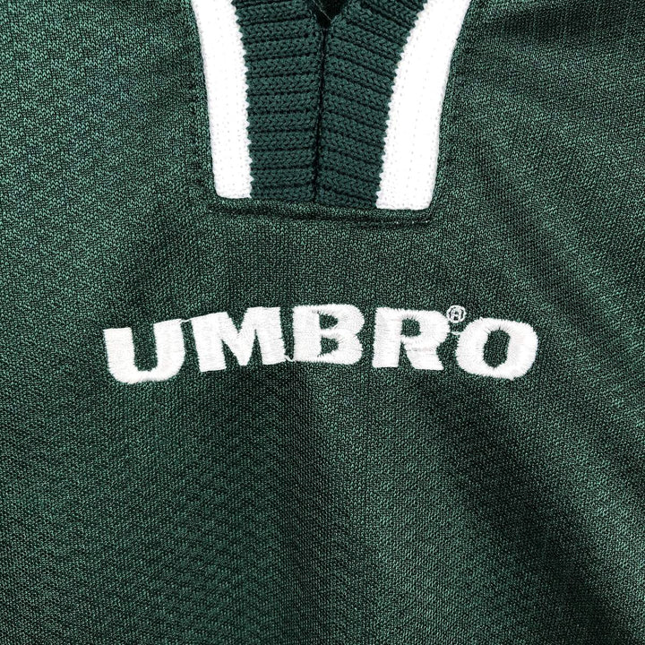 90'S Umbro Blue Tag Dartmouth College V-Neck Soccer Jersey Game Shirt (Men's Size L) unclear Green type dark green Vintage Second Hand
