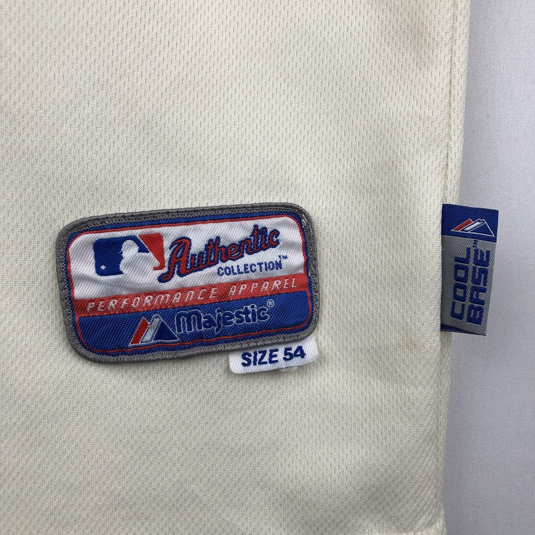Majestic MLB Philadelphia Phillies Roy Halladay Game Shirt Baseball Shirt Made in USA Men's XL equivalent polyester unbleached Vintage Second Hand