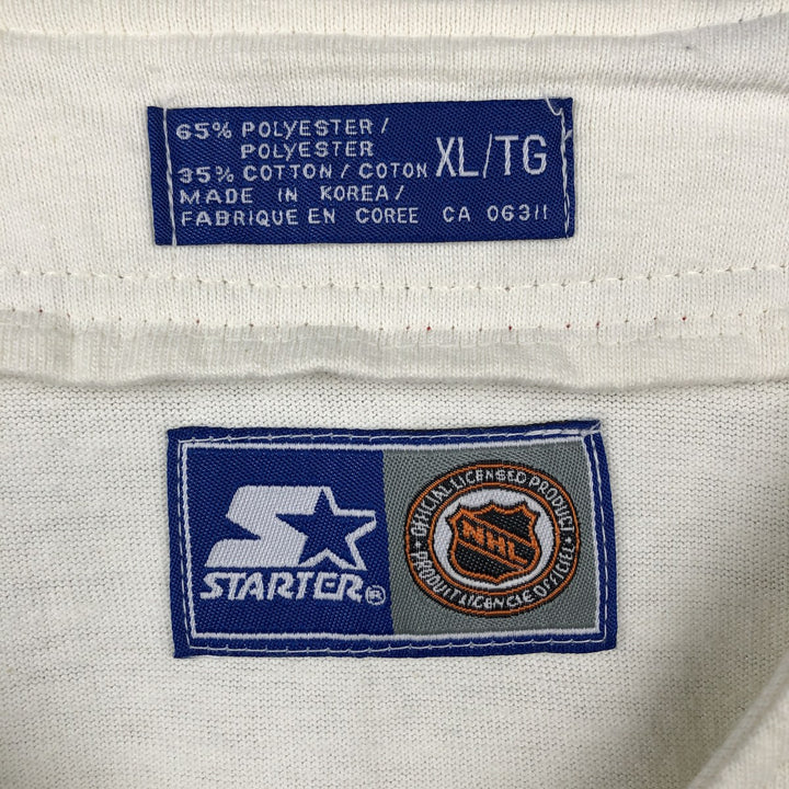 90'S Starter Hockey Game Shirt / Baseball Shirt, Men's XL (approx.), Vintage polyester blue type Vintage Second Hand