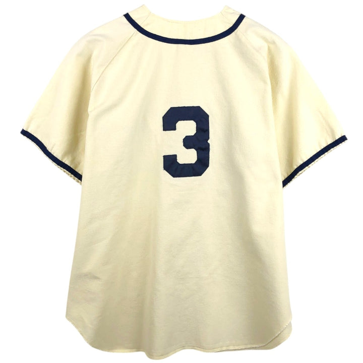 80'S EMPIRE Game Shirt Baseball Shirt Made in USA Men's Size L (Equivalent) Vintage cotton ivory Vintage Second Hand