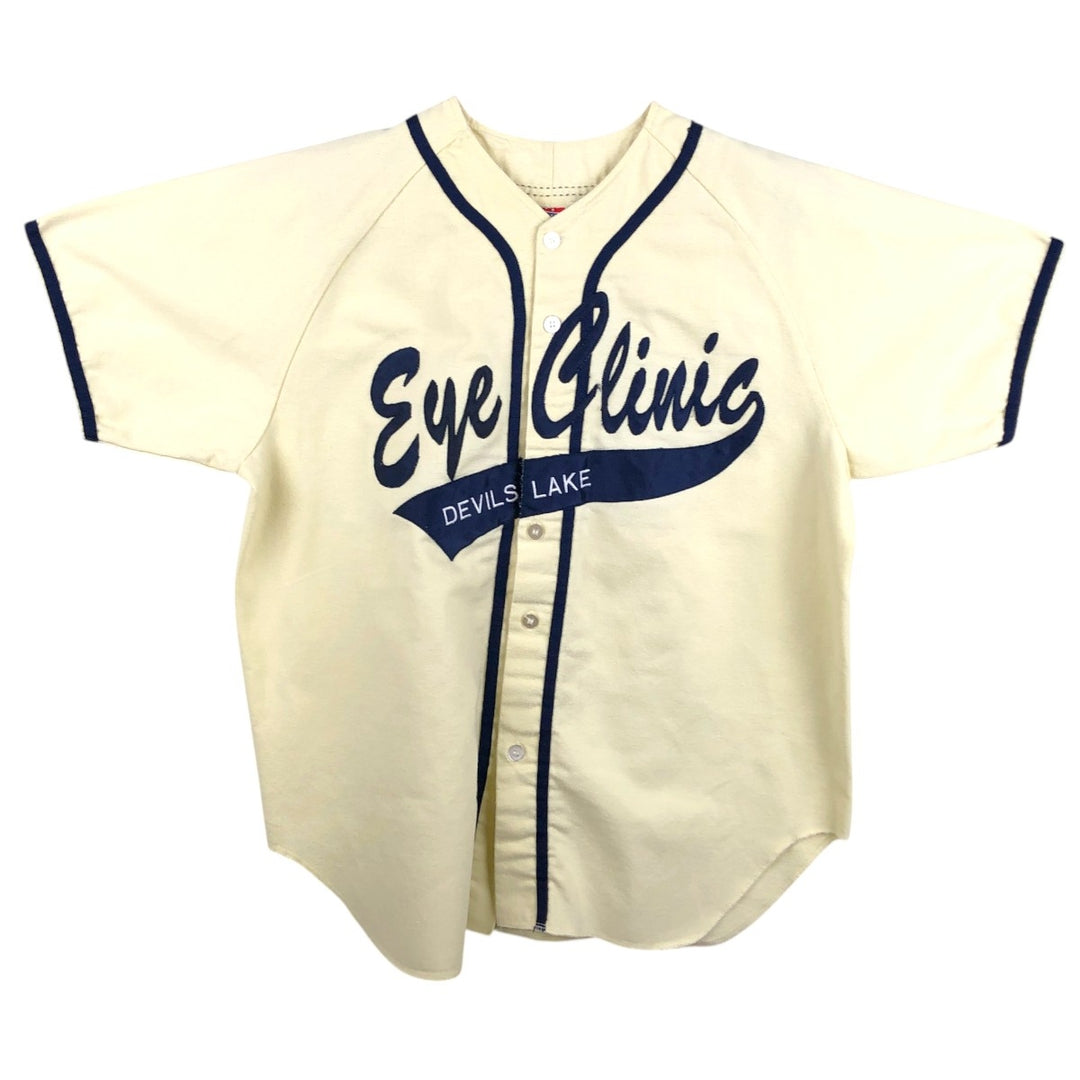 80'S EMPIRE Game Shirt Baseball Shirt Made in USA Men's Size L (Equivalent) Vintage cotton ivory Vintage Second Hand