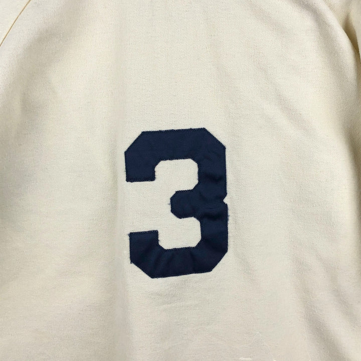 80'S EMPIRE Game Shirt Baseball Shirt Made in USA Men's Size L (Equivalent) Vintage cotton ivory Vintage Second Hand