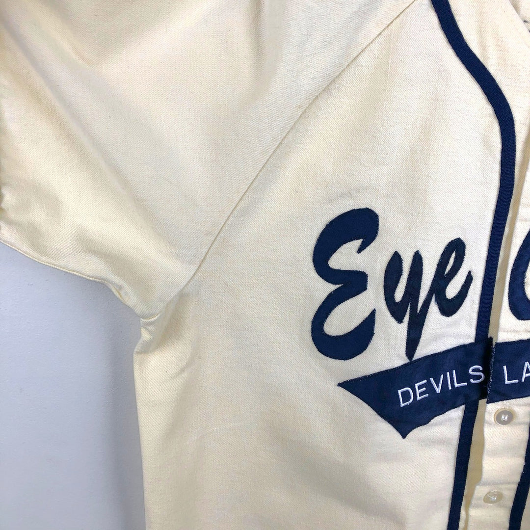 80'S EMPIRE Game Shirt Baseball Shirt Made in USA Men's Size L (Equivalent) Vintage cotton ivory Vintage Second Hand