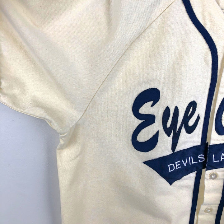 80'S EMPIRE Game Shirt Baseball Shirt Made in USA Men's Size L (Equivalent) Vintage cotton ivory Vintage Second Hand