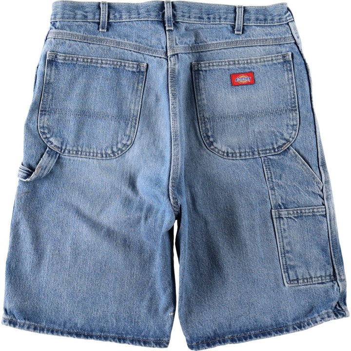 Dickies Relaxed Fit Denim Painter Shorts, Men's, W34 equivalent cotton blue type Vintage Second Hand