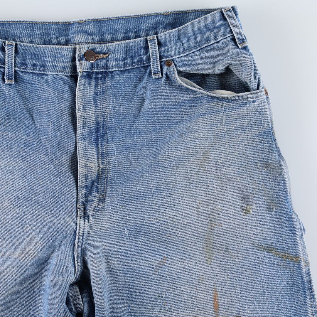 Dickies Relaxed Fit Denim Painter Shorts, Men's, W34 equivalent cotton blue type Vintage Second Hand