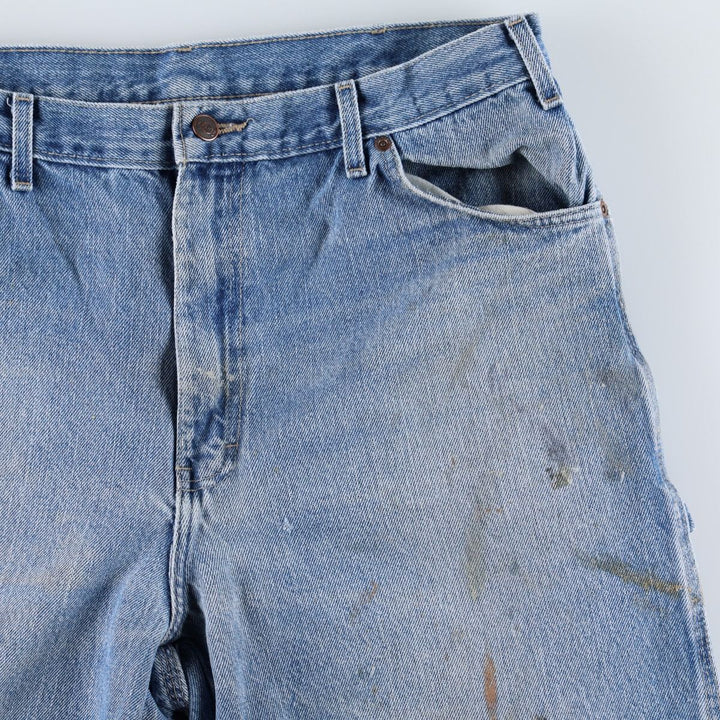 Dickies Relaxed Fit Denim Painter Shorts, Men's, W34 equivalent cotton blue type Vintage Second Hand