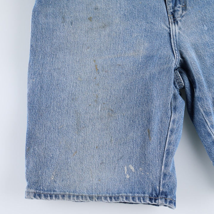 Dickies Relaxed Fit Denim Painter Shorts, Men's, W34 equivalent cotton blue type Vintage Second Hand
