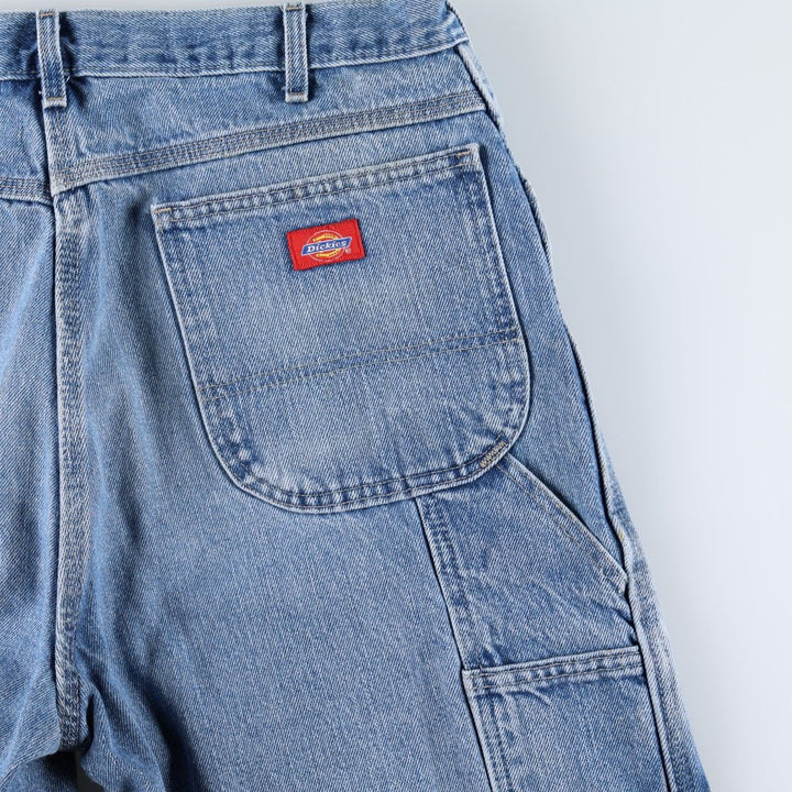 Dickies Relaxed Fit Denim Painter Shorts, Men's, W34 equivalent cotton blue type Vintage Second Hand