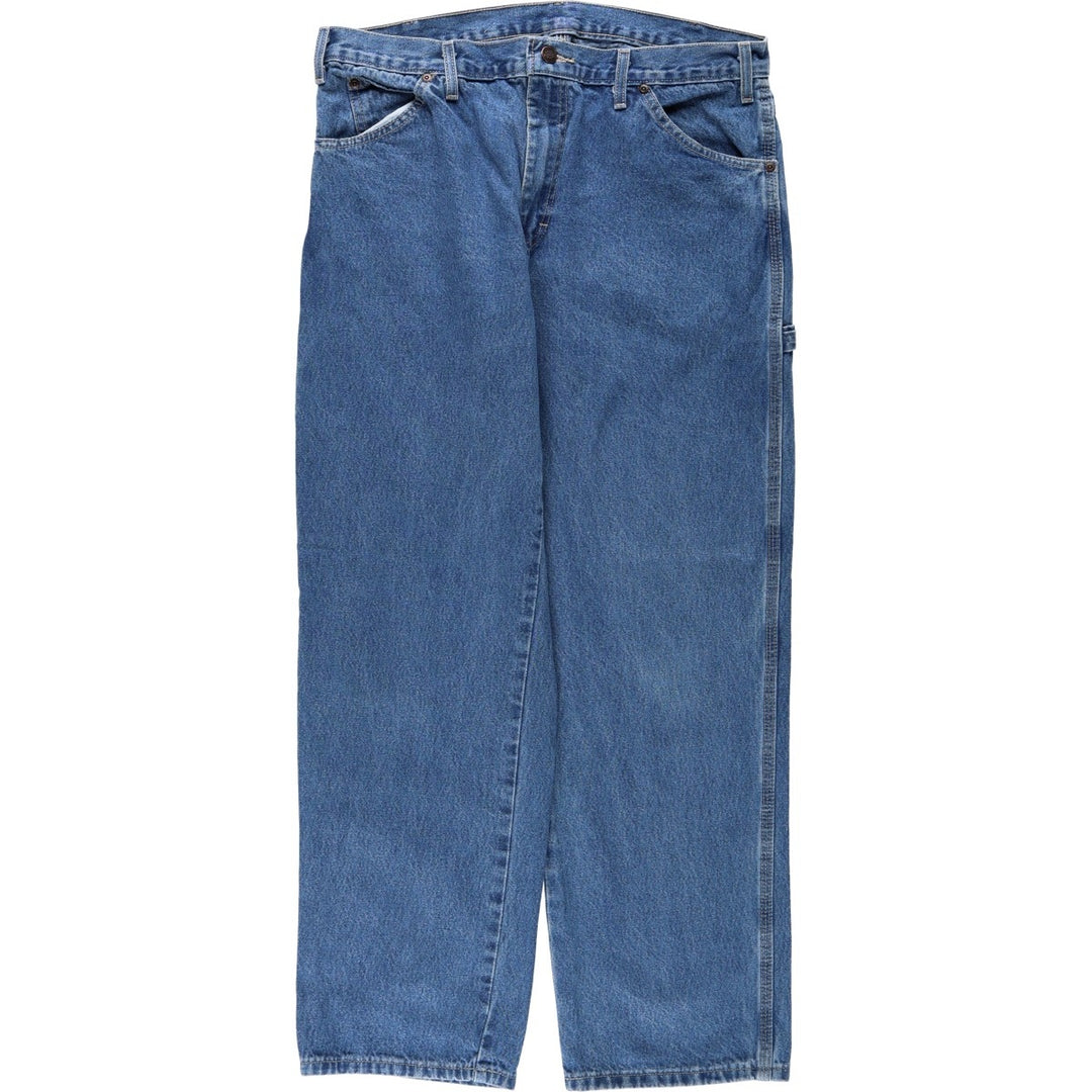 Dickies denim painter pants for men, equivalent to W34 cotton blue type Vintage Second Hand