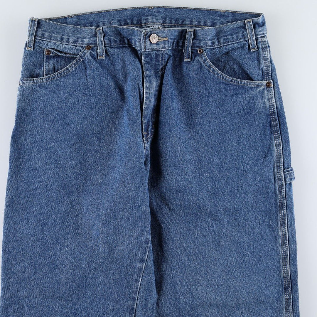 Dickies denim painter pants for men, equivalent to W34 cotton blue type Vintage Second Hand